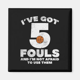 5 Fouls Basketball Spaß Baller Player Me Magnet