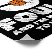 5 Fouls Basketball Spaß Baller Player Me Poster (Ecke)