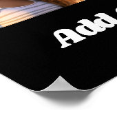 5 Friend Foto Collage Text — CAN Edit Black Poster (Ecke)