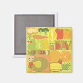 5 Frucht- und Gemüse-Magnet am Tag Magnet (Vorderseite/Rückseite)