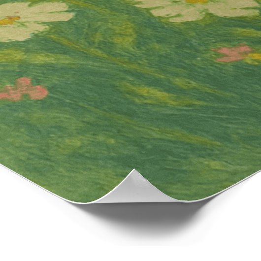 5. Frühjahr Die Wiese erwacht, saisonale Print Poster (Ecke)