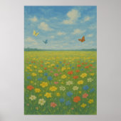 5. Frühjahr Die Wiese erwacht, saisonale Print Poster (Vorne)