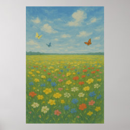 5. Frühjahr Die Wiese erwacht, saisonale Print Poster