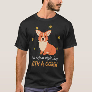 5 fühlen sich bei Nachtruhe mit einem Corgi sicher T-Shirt