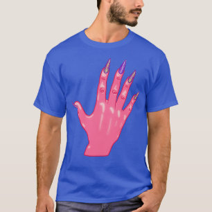 5 Fünf Acrylnägel ASL T-Shirt