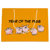 5 Funny Cartoon Comic Schweinejahr 2019 L Geschenk Große Geschenktüte (Vorderseite)