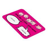 5 Funny Cartoon Comicen Schweine Neujahr Geburtsta Magnet (Rechte Seite)