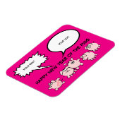 5 Funny Cartoon Comicen Schweine Neujahr Geburtsta Magnet (Linke Seite)