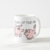 5 Funny Cartoon Illustration Pig Custom Jahr W Tas Kaffeetasse (VorderseiteRechts)