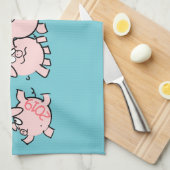 5 Funny Cartoon Illustration Pig custom Year KT Geschirrtuch (Viertel Falte)