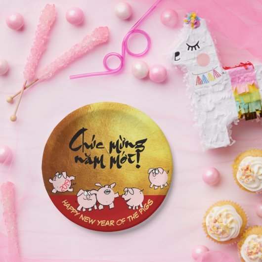 5 Funny Comic Vietnamese Pig Year 2019 Paper P Pappteller (Party)