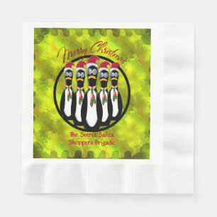 5 Funny Frazzled Santa Pinguine Personalisiert Serviette