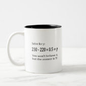 5! Funny Math Joke Math Teacher T - Shirt Zweifarbige Tasse (Links)