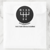 5-Gang-Diebstahlsicherung Quadratischer Aufkleber (Tasche)