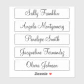 5 Gäste ernennen moderne elegante Kalligraphie Aufkleber (Blatt)