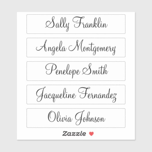 5 Gäste ernennen moderne elegante Kalligraphie Aufkleber (Blatt)