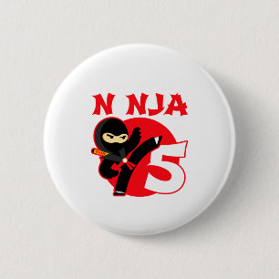 5. Geburtstag 5 Jahre alte Kinderparty Kleiner Nin Button