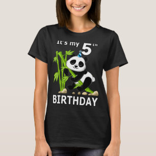 5. Geburtstag 5 Jahre altes Party Tier Panda 7 T-Shirt