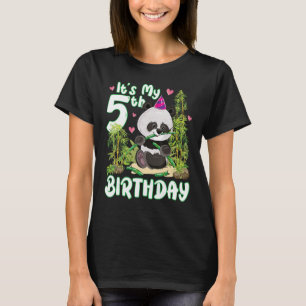 5. Geburtstag 5 Jahre altes Party Tier Panda T-Shirt