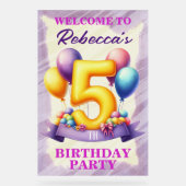 5. Geburtstag Ballon Thema Acrylschild (Vorderseite)