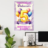 5. Geburtstag Ballon Thema Poster (Heimbüro)