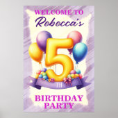 5. Geburtstag Ballon Thema Poster (Vorne)