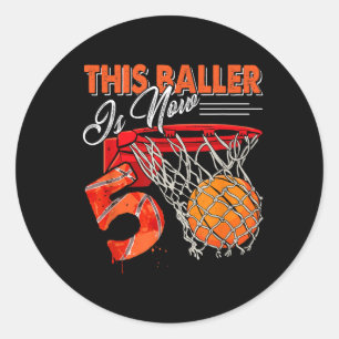 5. Geburtstag Basball T Shirts Lustig 5 Jahre Alt Runder Aufkleber