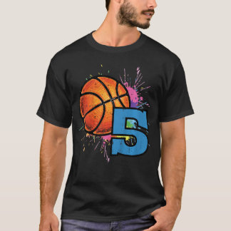 5. Geburtstag Basketball 5 Jahre alter Geburtstag T-Shirt
