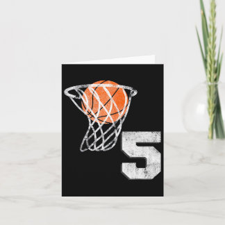 5. Geburtstag Basketball Fünf 5 Jahre Jungen Kinde Karte