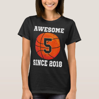 5. Geburtstag Basketballliebhaber 5 Jahre alt Srts T-Shirt
