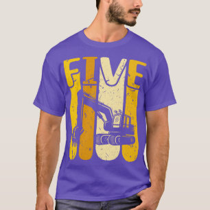 5. Geburtstag Bau LKW Boys Bagger T-Shirt