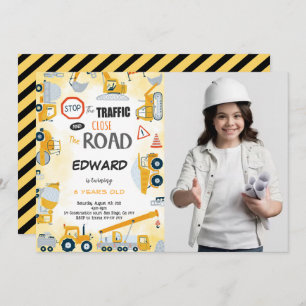 5. Geburtstag Bauboy Foto Einladung