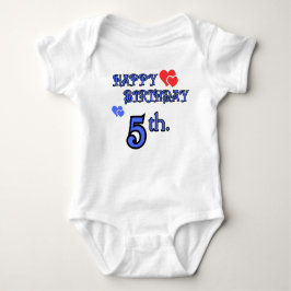 5. Geburtstag Bodysuit Baby Strampler