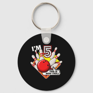 5. Geburtstag Bowling Thema 5 Jahre alt Funny B-Ta Schlüsselanhänger