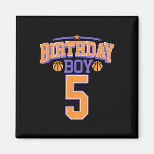 5. Geburtstag Boy Basketball Lover 5 Jahre alter T Magnet
