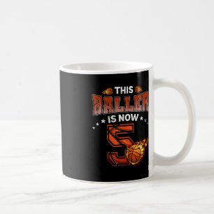 5. Geburtstag Boys Basketball Spieler Geschenke 5  Kaffeetasse
