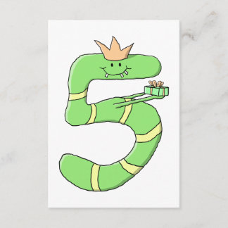 5. Geburtstag Cartoon, grün. Einladung