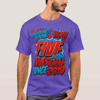 5. Geburtstag Comic-Stil Toll seit 2019 5 Jahre T-Shirt