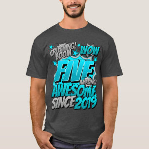 5. Geburtstag Comic-Stil Toll seit 2019 5 Jahre T-Shirt