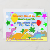 5. Geburtstag Cool Dinosaur DJ Party Einladung (Rückseite)