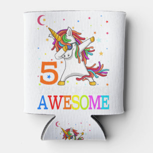 5. Geburtstag Dabbing Einhorn Party Geschenk 5 Jah Dosenkühler