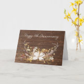 5. Geburtstag Deer Antler Bouquet Karte (Gelbe Blume)