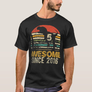 5. Geburtstag Dinosaurier 5 Jahre Junge Kinder sei T-Shirt