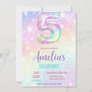 5. Geburtstag Einladung Mädchen 5. Geburtstagsfeie