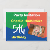 5. Geburtstag Einladung mit Foto (Vorderseite)