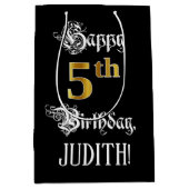 5. Geburtstag ~ Extravagantes Drehbuch; Imitate Go Mittlere Geschenktüte (Vorderseite)