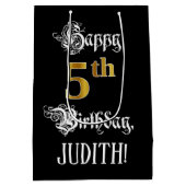 5. Geburtstag ~ Extravagantes Drehbuch; Imitate Go Mittlere Geschenktüte (Rückseite)