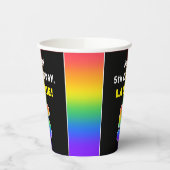 5. Geburtstag: Farbiger Regenbogen # 5, Individuel Pappbecher (Links)