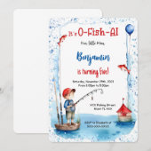 5. Geburtstag Fischen Einladung (Vorne/Hinten)