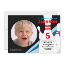 5. Geburtstag Foto Bowling Party rot